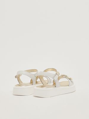 3. Mädchen-Sandalen aus Nappaleder Weiß