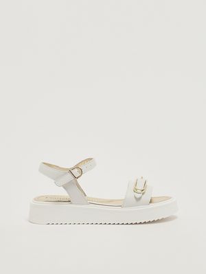 1. Mädchen-Sandalen aus Nappaleder Weiß