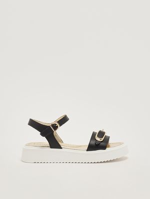 1. Mädchen-Sandalen aus Nappaleder Schwarz