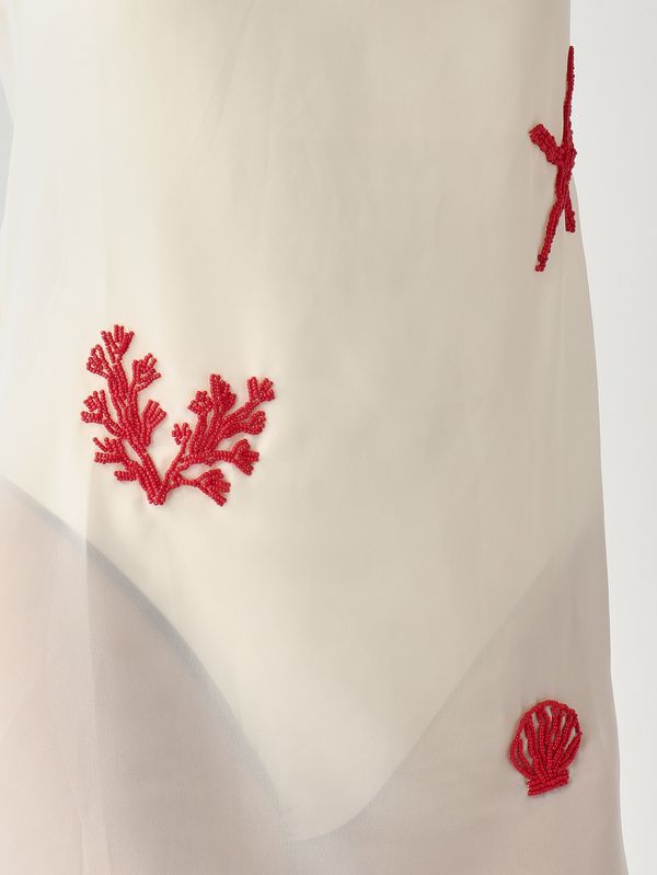 5. Damenkleid Raya aus Georgette Weiß MC2 Saint Barth raa0001