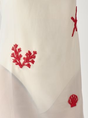5. Damenkleid Raya aus Georgette Weiß