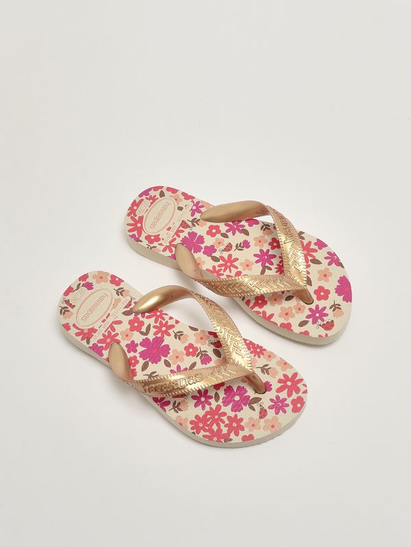 2. Flip-Flops für Mädchen aus Gummi Beige-Gold Havaianas 4000052