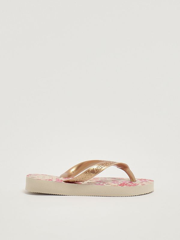 1. Flip-Flops für Mädchen aus Gummi Beige-Gold Havaianas 4000052