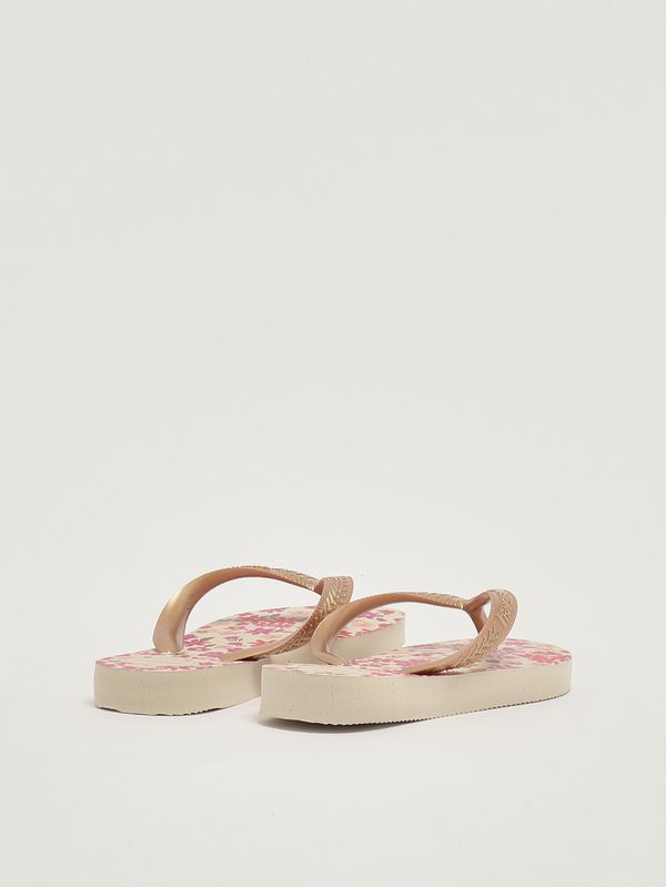 3. Flip-Flops für Mädchen aus Gummi Beige-Gold Havaianas 4000052