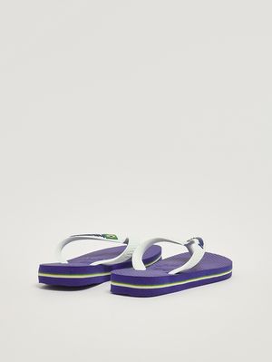 3. Chanclas de goma para niña Blanco-Azul