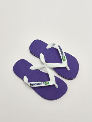 2. Chanclas de goma para niña Blanco-Azul