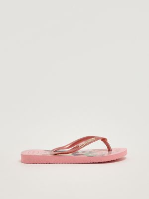 1. Chanclas de goma para niña Rosa