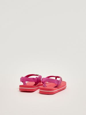 3. Baby Brasil Logo II rubber flip-flops for baby girls Fuchsia-Coral