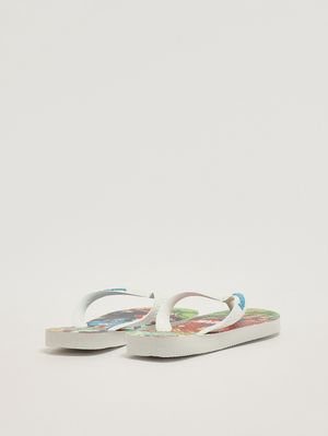 3. Chanclas de goma para niño Blanco-Azul