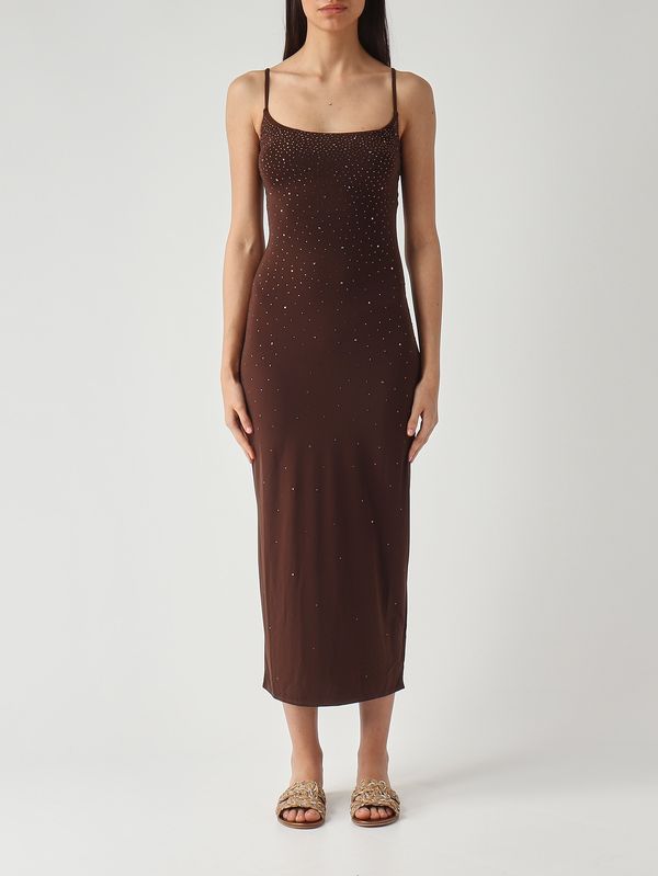 1. Vestido Evy para mujer en punto elástico Marrón MC2 Saint Barth eyv0001