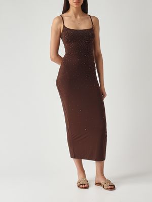 2. Vestido Evy para mujer en punto elástico Marrón