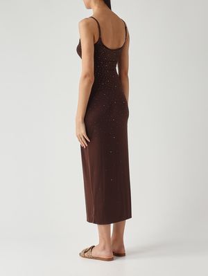 4. Vestido Evy para mujer en punto elástico Marrón