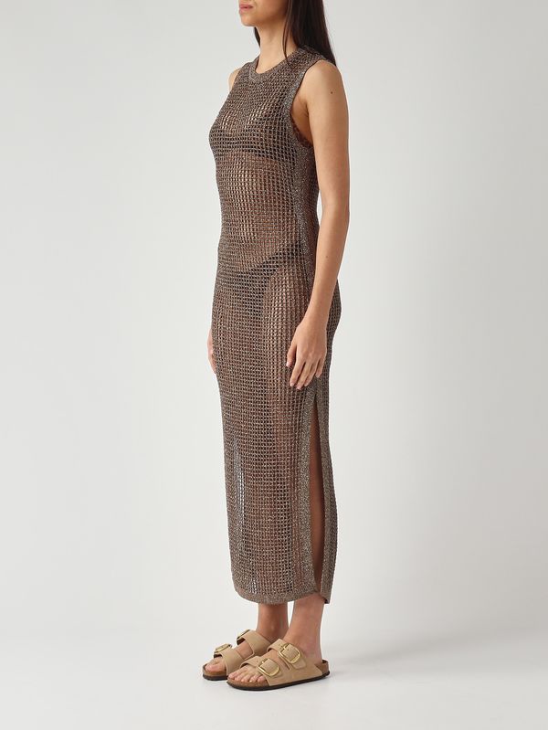 3. Robe Eileen pour femme en maille lurex. Marron MC2 Saint Barth eie0001