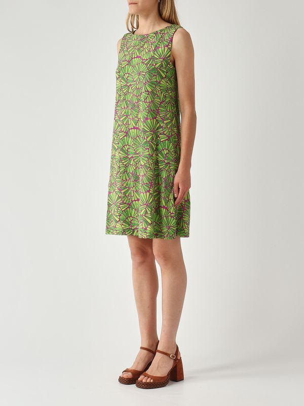 3. Damenkleid aus Jersey Violett-Grün Maliparmi jf671470672