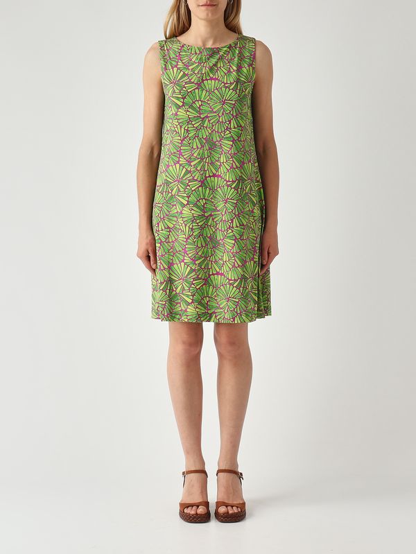 1. Damenkleid aus Jersey Violett-Grün Maliparmi jf671470672