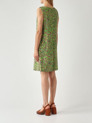 4. Damenkleid aus Jersey Violett-Grün