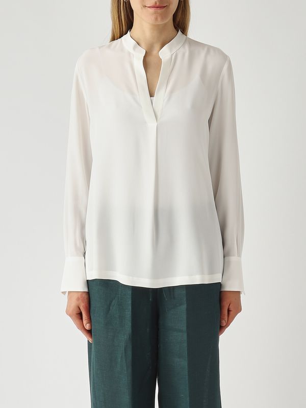 Women's silk blend shirt White Maliparmi