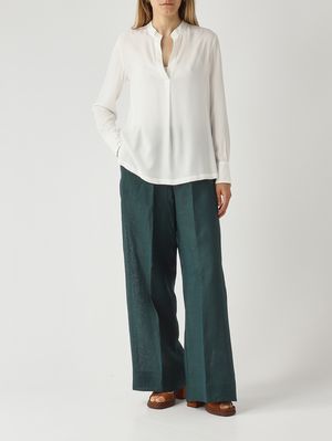 2. Camicia donna in misto seta Bianco