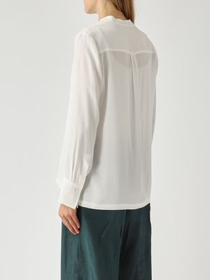 4. Camicia donna in misto seta Bianco