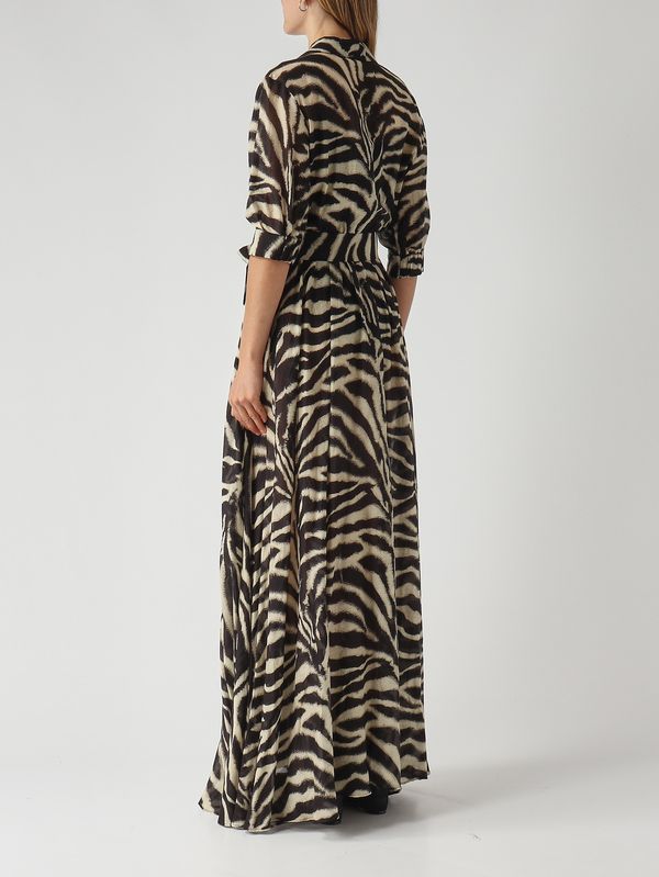 4. Vestido de mujer de algodón y seda Cebra Ermanno Scervino d484q705yaj