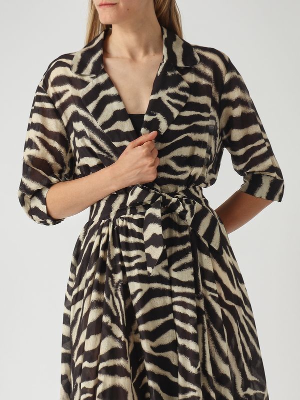 5. Vestido de mujer de algodón y seda Cebra Ermanno Scervino d484q705yaj