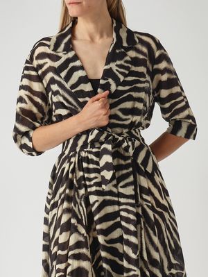5. Vestido de mujer de algodón y seda Cebra