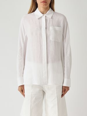 1. Camicia donna Gala in lino Bianco