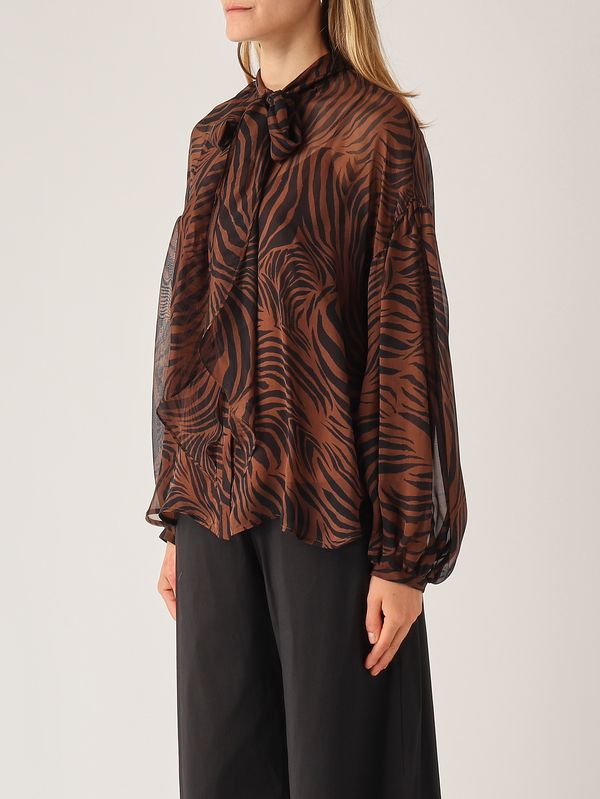 3. Camisa de mujer Ballata de seda Cuero Max Mara Studio 2616261012600