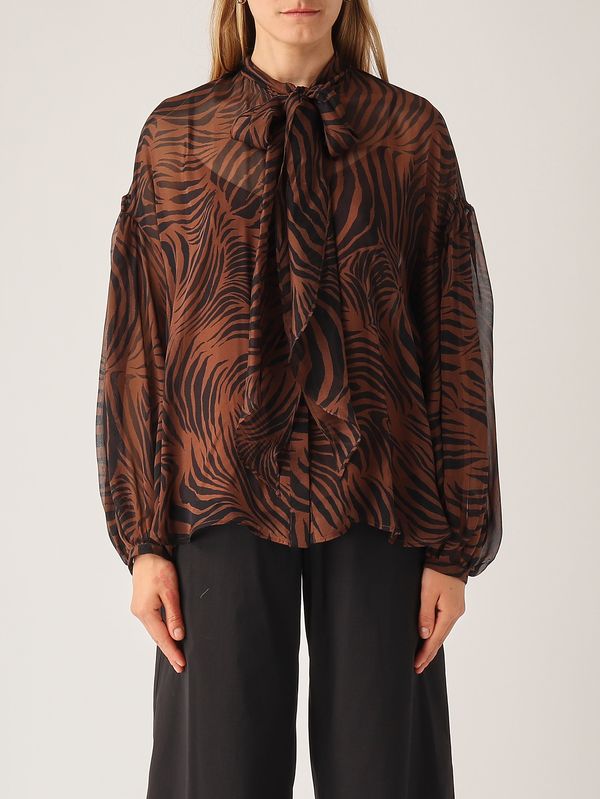 1. Camisa de mujer Ballata de seda Cuero Max Mara Studio 2616261012600