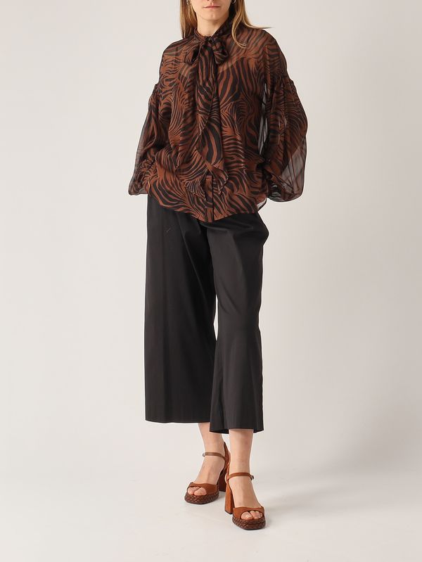 2. Camisa de mujer Ballata de seda Cuero Max Mara Studio 2616261012600