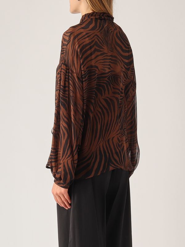 4. Camisa de mujer Ballata de seda Cuero Max Mara Studio 2616261012600