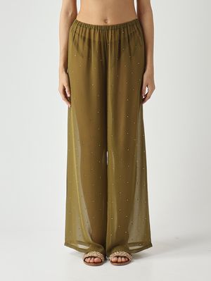1. Pantalone donna Amalia in georgette Georgette Strass 54