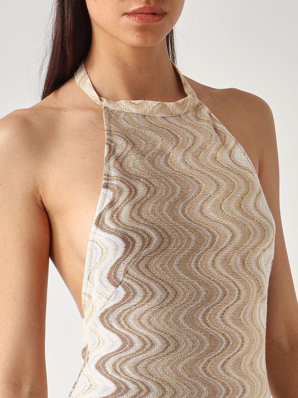 5. Robe pour femme Tony R en tissu lurex. Beige MC2 Saint Barth toy0001