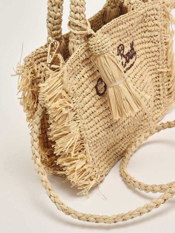 6. Borsa donna Vanity Mini in rafia Beige MC2 Saint Barth vami017