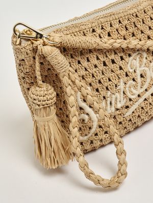 6. Borsa donna in rafia Beige