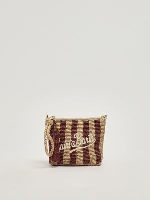 1. Borsa donna in rafia Marrone-Beige
