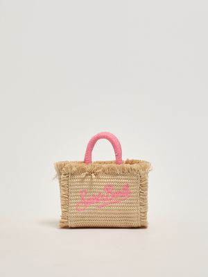 1. Bolso de mujer Vanity Micro de rafia Beige