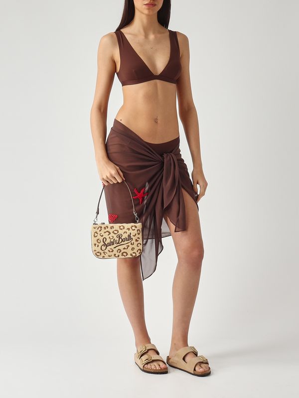 2. Women's Parisienne Mini Raffia Bag Beige MC2 Saint Barth parm002