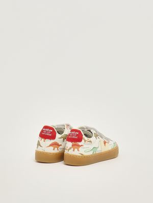3. Sneakers Small Esplar en cuir sans chrome pour garçon Blanc