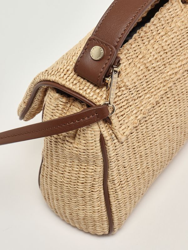 5. Damenhandtasche Sveva Zanzibar Mini aus Bast und Leder Keks Orciani b02019znz