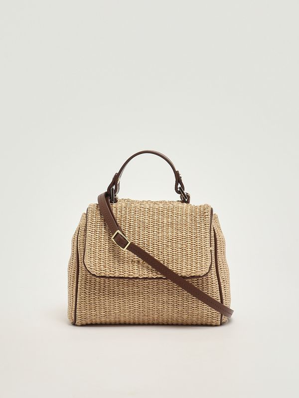 Orciani Sveva Zanzibar Mini women's bag in raffia and leather
