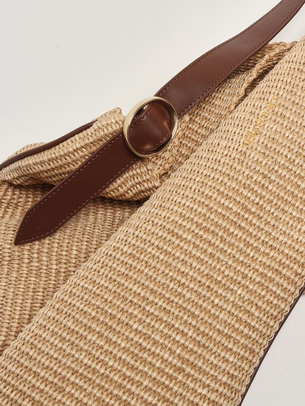 4. Zanzibar women's bag in raffia and leather Cookie Orciani b02194znz