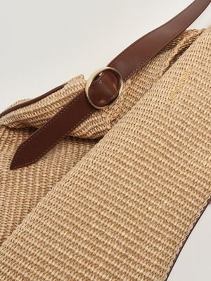 4. Zanzibar women's bag in raffia and leather Cookie