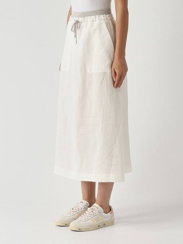 3. Jupe en lin pour femme Blanc Gran Sasso 7427250069