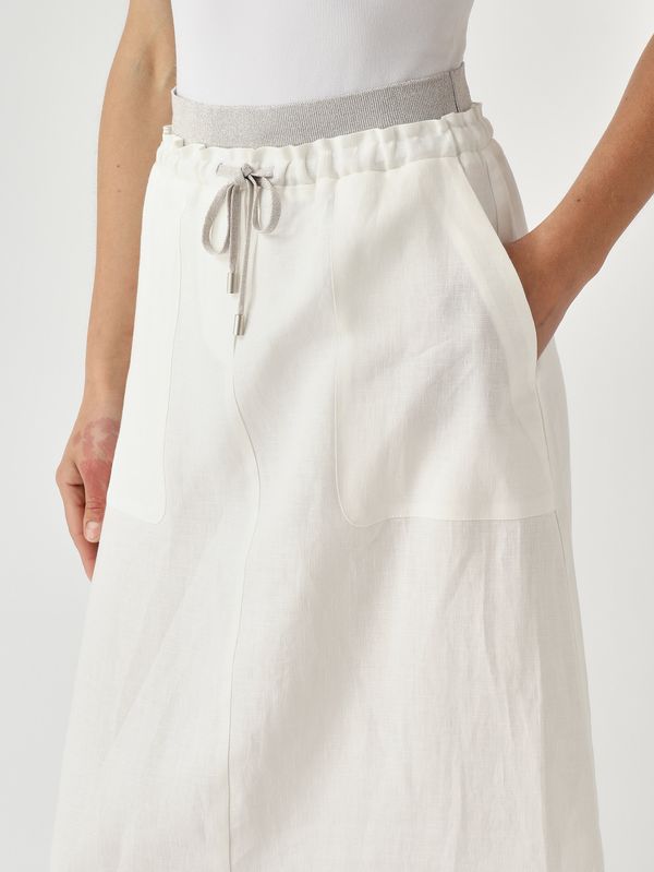 5. Jupe en lin pour femme Blanc Gran Sasso 7427250069