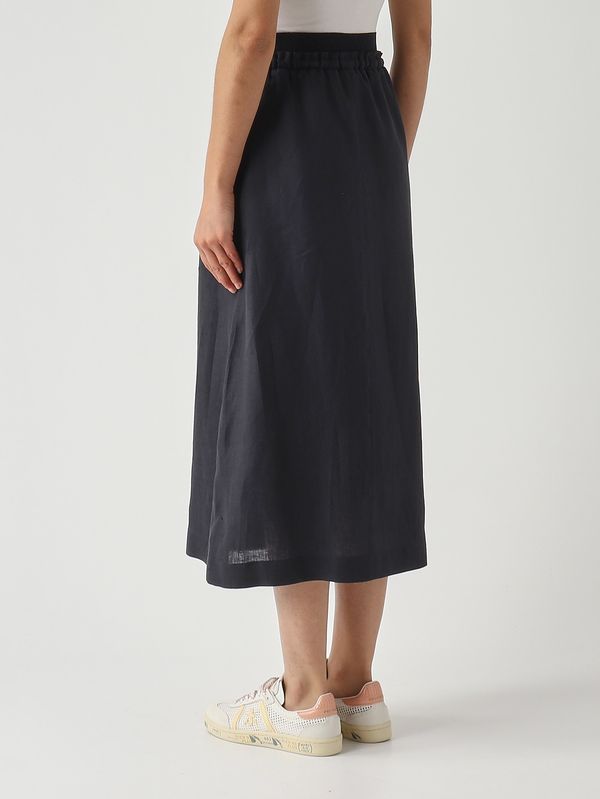 4. Falda de lino para mujer Azul marino Gran Sasso 7427250069