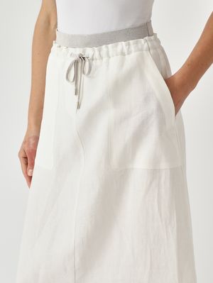 5. Jupe en lin pour femme Blanc