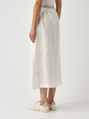 4. Jupe en lin pour femme Blanc
