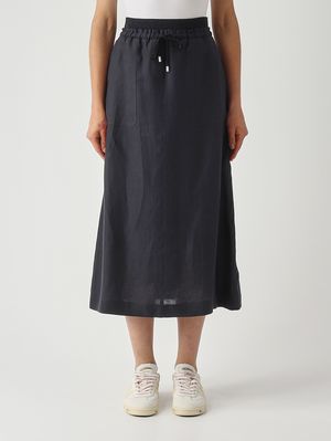 1. Falda de lino para mujer Azul marino