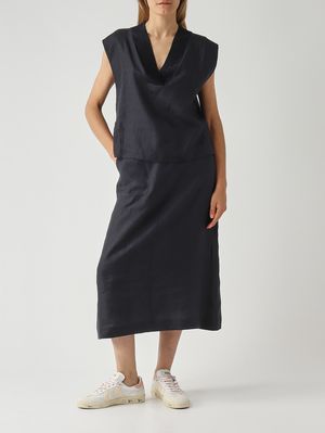 2. Falda de lino para mujer Azul marino